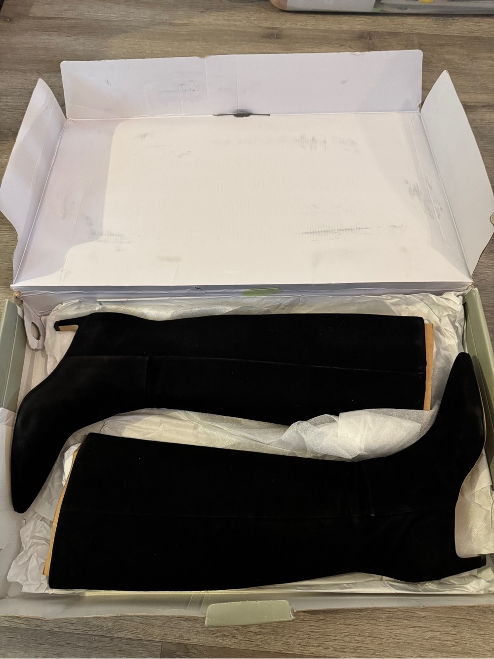 Everlane Studio Knee-High Boots in Black Suede - Picture 2 of 8